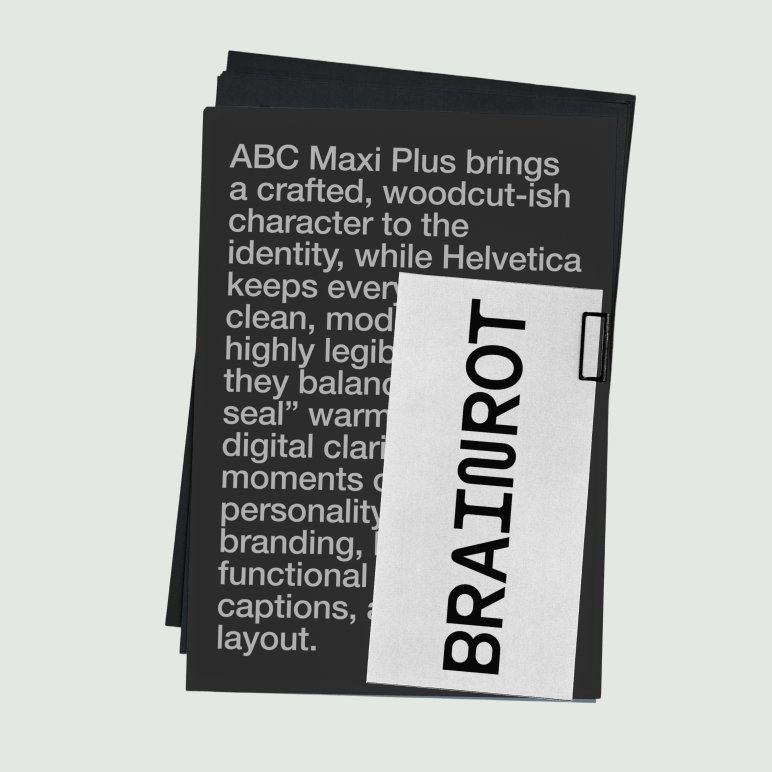Brainrot typography system