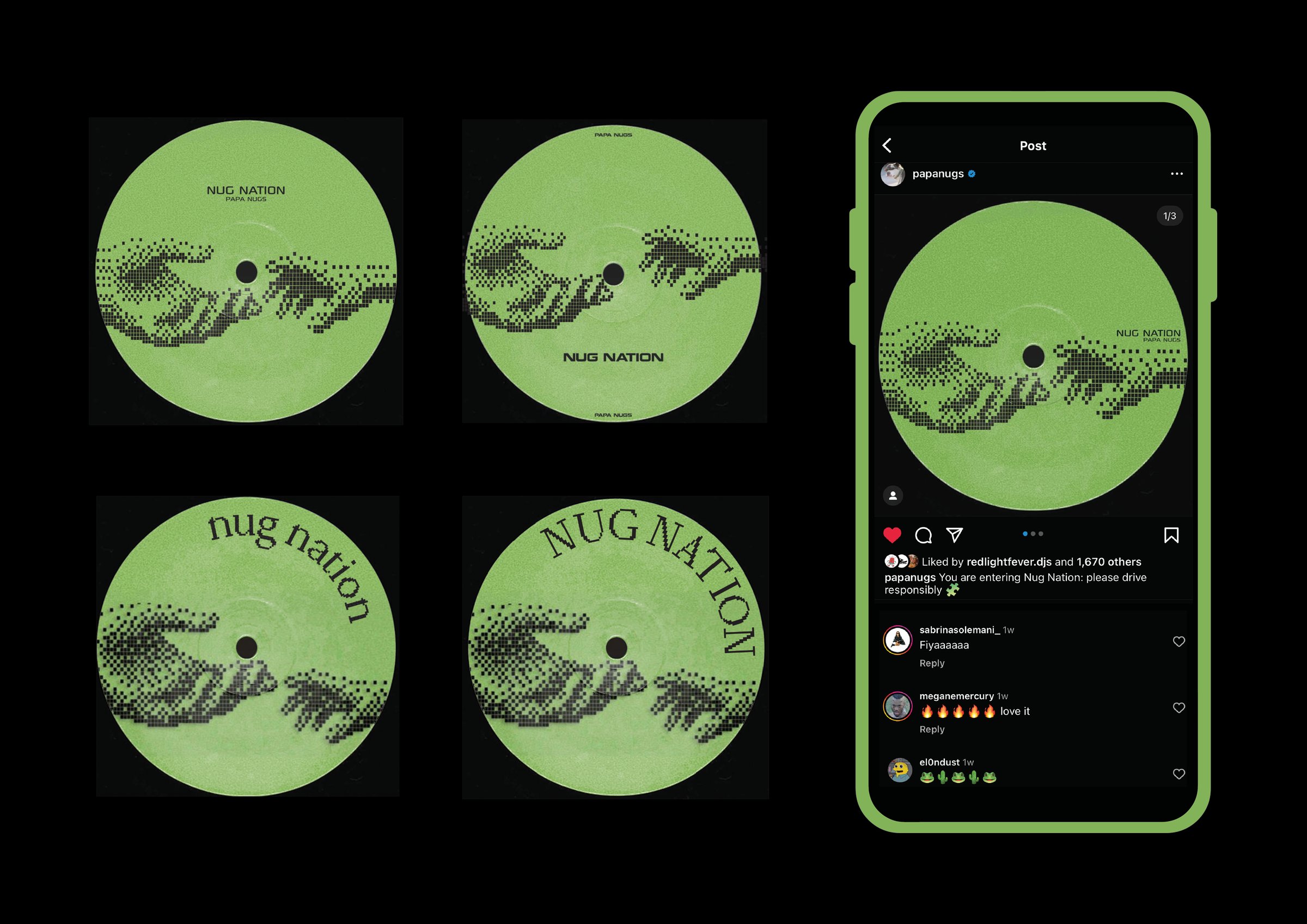 Papa Nugs green record labels