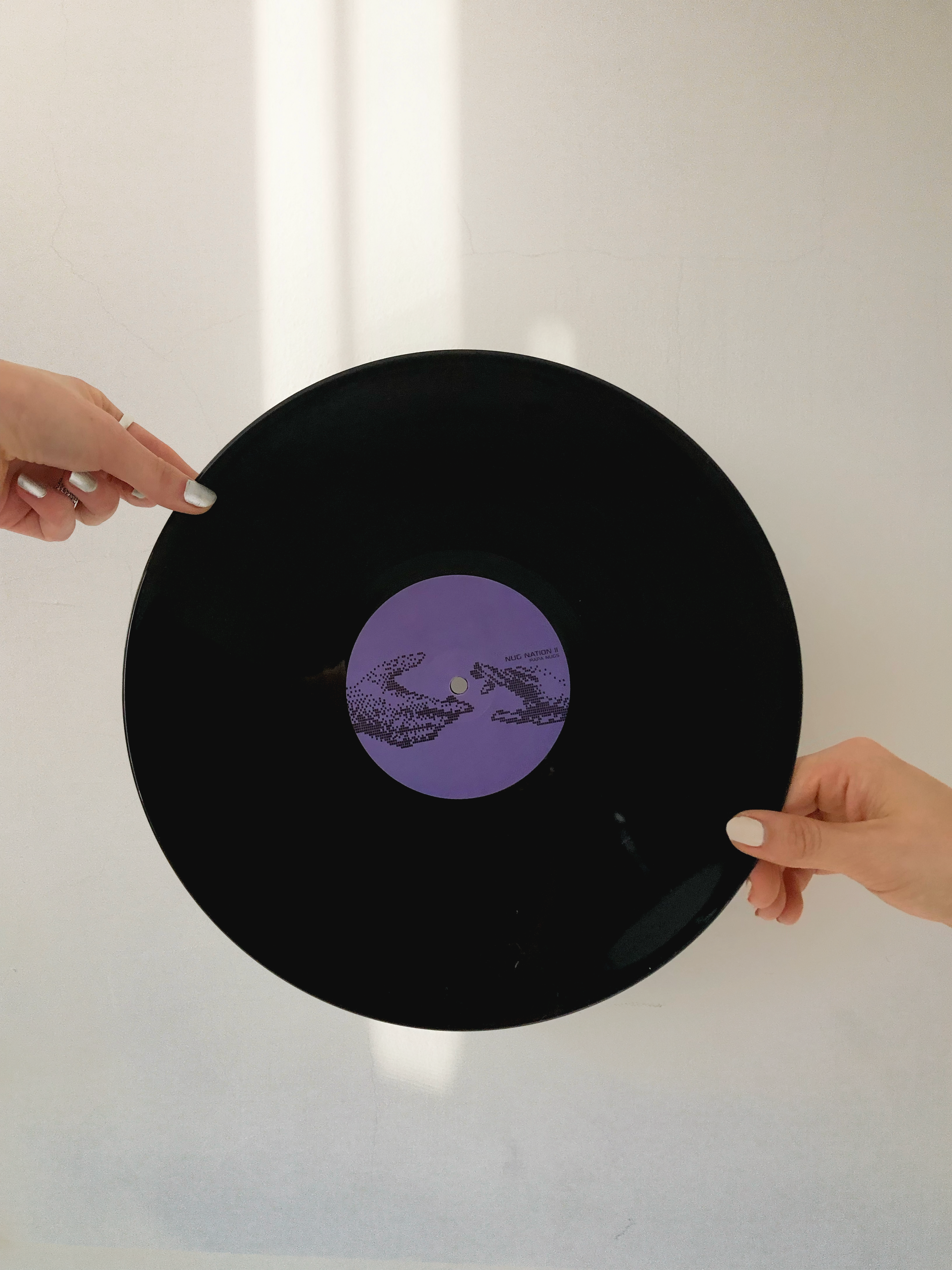 Papa Nugs vinyl record held in hands